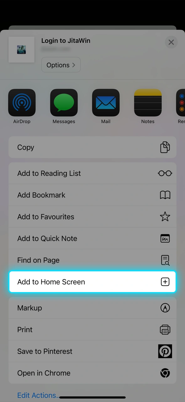 Discover how to save a JitaWin shortcut like a real app.