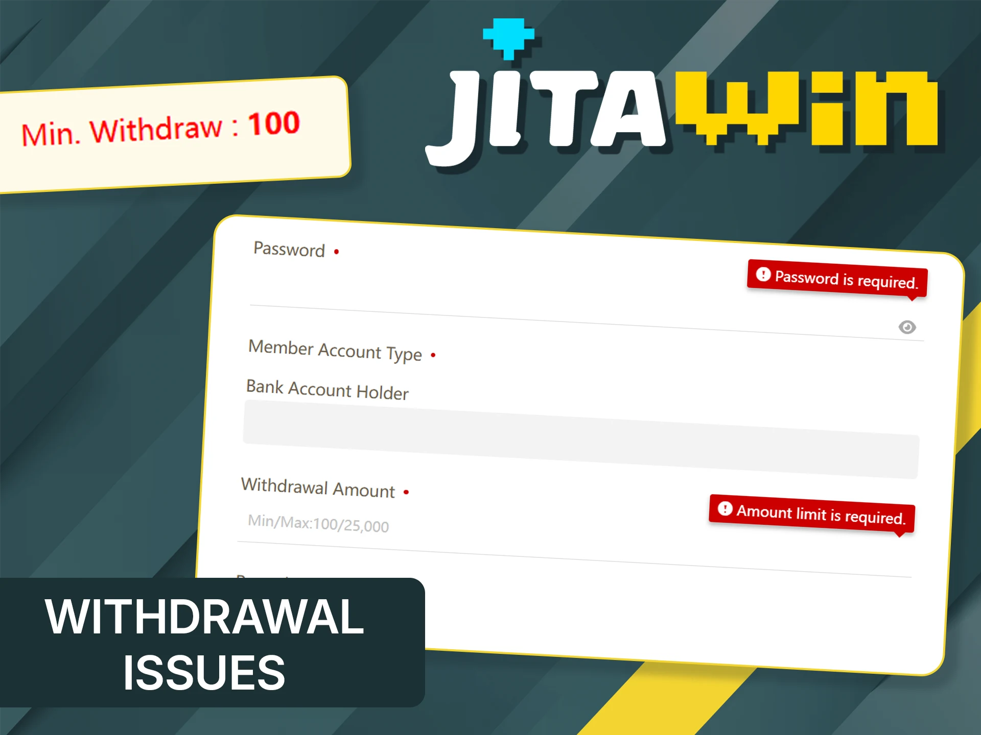 Solve withdrawal problems on the JitaWin website Bangladesh right now.